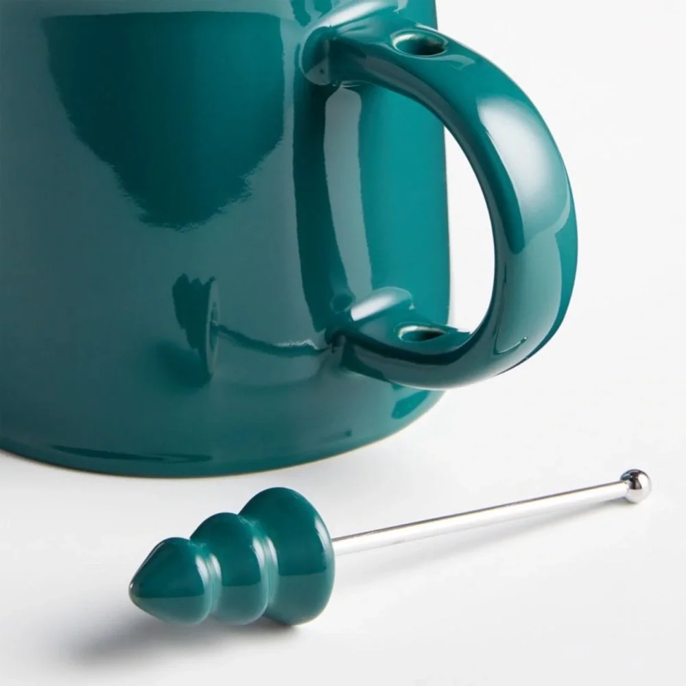 Crate & Barrel Sparrow Green Mug